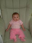 Olivia already sticking tongue out at parents