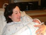 Mommy and Olivia just after delivery